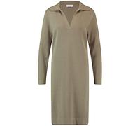Gerry Weber Damen Kleid aus feinem Strick Langarm unifarben knieumspielend Khaki 46