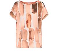 Gerry Weber Damen Kunstvolles Shirt EcoVero Kurzarm, überschnittene Schultern Gemustert Melba/Mango 40