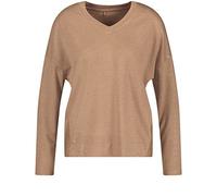 Gerry Weber Damen Leichtes Sweatshirt Langarm unifarben Camel Melange 44
