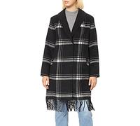 GERRY WEBER Damen Mantel Wolle Wollmantel, Schwarz/Sahne, 44