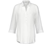 Gerry Weber Damen Nachhaltiges Blusenshirt mit 3/4 Arm 3/4 Arm, geknöpfte Armschlitze, Manschetten unifarben weiß/weiß 40