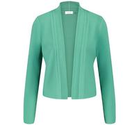 Gerry Weber Damen Offener Cardigan aus feinem Rippstrick Langarm, mit Schlitz unifarben Malachite 40