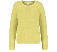 Gerry Weber Damen Pullover aus Bändchengarn Langarm Pullover Langarm Rundhals unifarben Lime 46