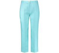 Gerry Weber Damen Schlichte 7/8 Hose mit Bügelfalten unifarben 7/8 Länge Aqua Splash 42