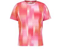 Gerry Weber Damen T-Shirt 1/2 Arm Kurzarm Gemustert, Farbverlauf Lila/Pink Druck 38