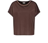 Gerry Weber, Damen T-Shirt Top Dichter Jerseystoff Schokobraun 38
