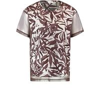 Gerry Weber, Damen T-Shirt Top Jersey Braun Weiß 40