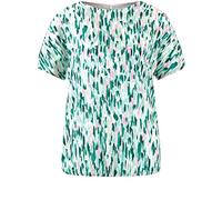 Gerry Weber, Damen T-Shirt Top Jersey Grün Rosa Bedruckt 46