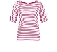 Gerry Weber, Damen T-Shirt Top Jersey Pink Weiß Gestreift 42