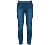 GERRY WEBER Edition - 5-Pocket Jeans BEST4ME CROPPED dark blue denim mit use - Gr. - 36R