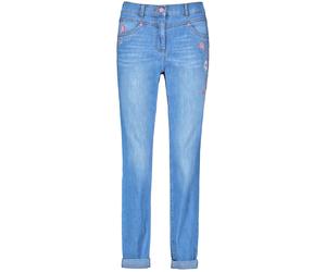 GERRY WEBER Edition - 7/8 Jeans KIA꞉RA RELAXED FIT mit Stickerei blue denim with use - Gr. - 42R
