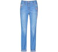 GERRY WEBER Edition - 7/8 Jeans KIA꞉RA RELAXED FIT mit Stickerei blue denim with use - Gr. - 46R