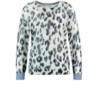 GERRY WEBER EDITION Damen 370508-44708-9105 Pullover, Beige/Blau Gemustert Leo, 46