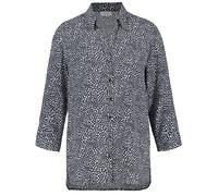 GERRY WEBER Edition - Gemusterte Bluse mit 3/4 Arm und verlängertem Rückenteil blau/ecru/weiss druck - Gr. - 40