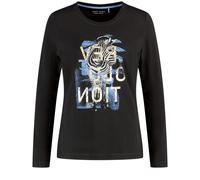 GERRY WEBER Edition - Langarmshirt mit Animal-Frontprint schwarz - Gr. - 40