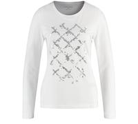 GERRY WEBER Edition - Langarmshirt mit Pailletten weiß - Gr. - 36