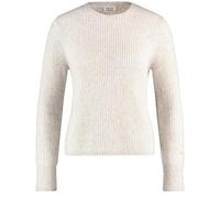 GERRY WEBER Damen Pullover mit Wollanteil Breite Rippenbündchen|Langarm Polyamid, Beige, 44