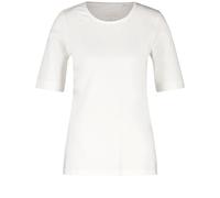 GERRY WEBER Edition - T-Shirt mit Satinblende weiß - Gr. - 40