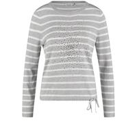 Gerry Weber - PULLOVER 1/1 ARM silver grey / offwhite stripe - Gr. - 40