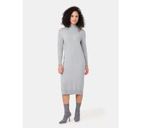 GERRY WEBER Damen Lockeres Strickkleid mit Längsbiese Polyamid Grau, 38