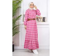 Gerüschtes Hijab-Kleid 3XL