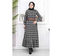 Gerüschtes Hijab-Kleid XL