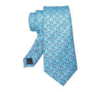 Geschäftsbeziehungen, Herren Seidenkrawatte bedruckt gemustert 8cm Business Hochzeit Party mehrfarbig(Blue)