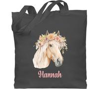 Geschenk mit Namen personalisiert by Shirtracer - Baumwolltasche - Pferdemädchen Geschenk Pferde Motiv Geschenkidee Pferd I Haflinger Pferd Geschenk Pferdeliebhaber