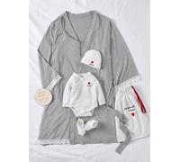 Geschenk-Set zur Geburt für Mama & Baby ENVIE DE FRAISE, Bio-Baumwolle grau Gr. 44/46