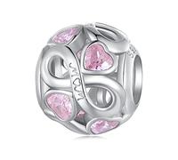 Geschenk zum Valentinstag - Sterling Silber 925 Mom Charms Original Anhänger Kompatibel Pandora Armbänder Charms Muttertag