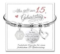 Geschenke für 15 Jährige Mädchen Junge, Armband 15. Geburtstag Mädchen Junge Geschenk Kinderarmband