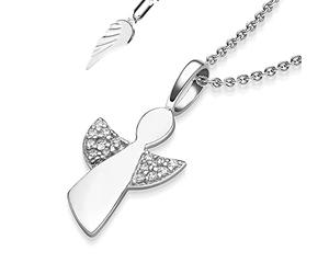 Geschenke zur Einschulung Mädchen | Schutzengel Kette Silber 925 Engel-Anhänger Halskette | Geschenk zum Schulanfang Schultüte Inhalt Füllung Schulanfänger Schulkind | Kinder-Schmuck Kinderkette