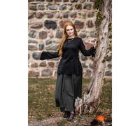 Geschnürtes Oberteil "Lea" mit Kapuze Schwarz XS