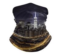 Gesichtsdekoration New Yorker Nacht Bequem Half Face Kopfbedeckung Sportarten Kopftuch für Wandern Yoga 26X30cm