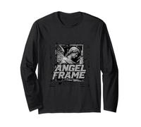 Gestell mit Engel, dunkle Skulptur, Streetwear-Design Langarmshirt