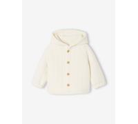 Gesteppte Baby Sweatjacke mit Kapuze wollweiß Gr. 68 von vertbaudet