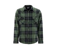 Gesteppte karierte Winterjacke für Männer | Wärmehalter | Langarm-Karohemd | Karomuster - Hunter / Schwarz S