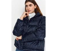 Rich & Royal Relaxed Fit Steppjacke mit gefüttertem Stehkragen in Marine, Größe 40