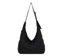 Gesteppte Schultertasche for Damen, Rautenmuster, großes Fassungsvermögen | Lässige Umhängetasche, verstellbarer Riemen, Reißverschluss, einfarbig, geräumig, leicht