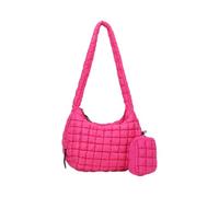 Gesteppte Umhängetasche für Damen, große Kapazität, leicht, stilvoll, Puffer-Crossbody-Tasche mit kleinen Reißverschlüssen, Make-up-Geldbörse, hot pink