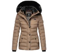 Gesteppte Winterjacke mit Kapuze "Milianaa" Taupe XXL