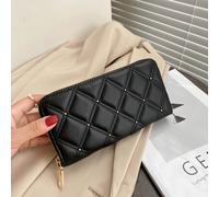 Gesteppter Reißverschluss-Scheckbuchumschlag, leicht, modern, Business-Kreditkarte, Ausweis, Bargeld, Business-Lässig, Lehrer-Tages-Geschenk für Lehre