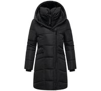 Gesteppter Winter Kurzmantel mit Kapuze "Virenaa 16" Black XXXL