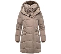 Gesteppter Winter Kurzmantel mit Kapuze "Virenaa 16" Taupe Grey XXXL