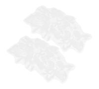 Gestickte Blumenaufnäher für Nähhobbyisten, Silber, Zartes Muster | Polyester und Kunststoff, zum Aufnähen Rock oder Hut, für Brautkleid und Kostüme
