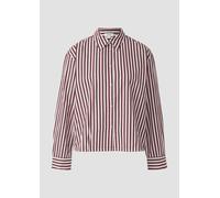 Gestreifte Baumwoll-Bluse mit Smok-Detail 34 rot|weiß 2170035.39G9.34
