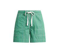 Gestreifte Baumwollshorts mit Tunnelzug 44 Green