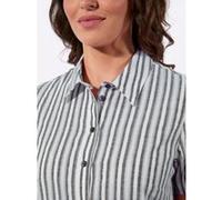 Kurzarmbluse CASUAL LOOKS, Damen, Gr. 46, schwarz-weiß (schwarz, weiß, gestreift), 100% Baumwolle, gemustert, mehrfarbig, Blusen (66091564-46) schwarz, weiß, gestreift