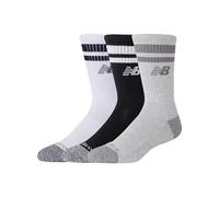 New Balance Active Lifestyle Striped Crew Socken grau weiß schwarz (3er-Pack) - M