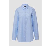 Gestreifte Hemdbluse mit Strasssteinen 42 blau 2171319.51G2.42